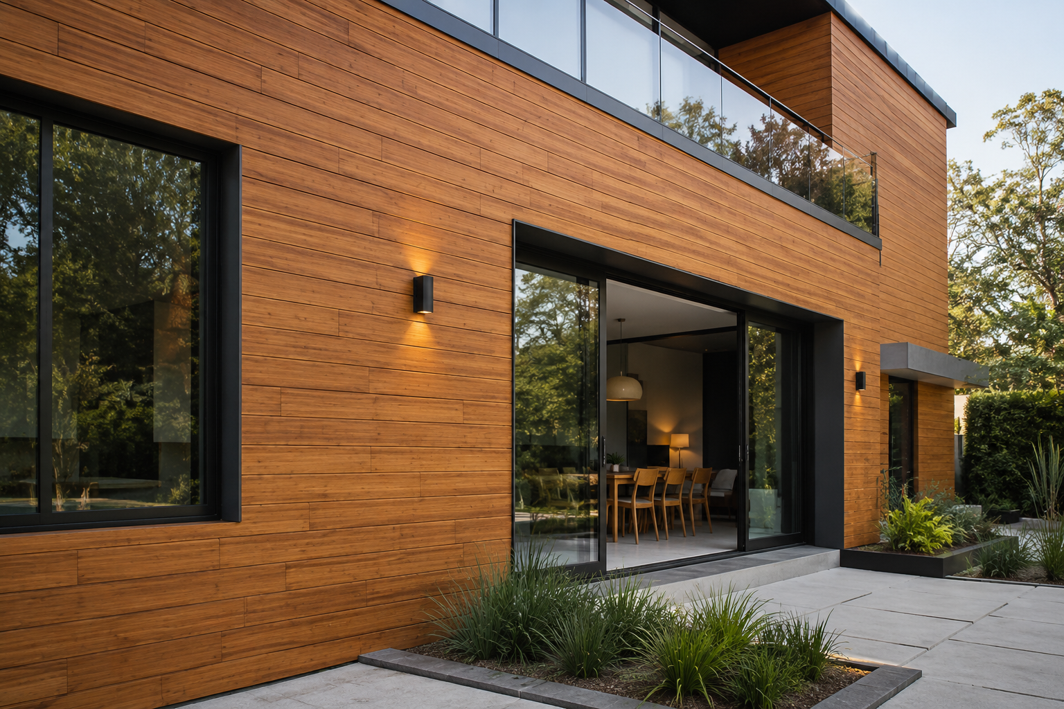 Bamboo Caramel Cladding pour façade