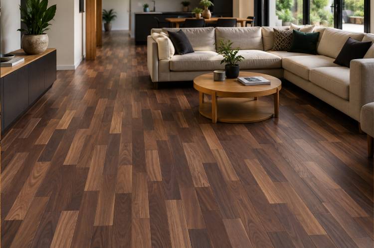 Parquet massif noyer américain