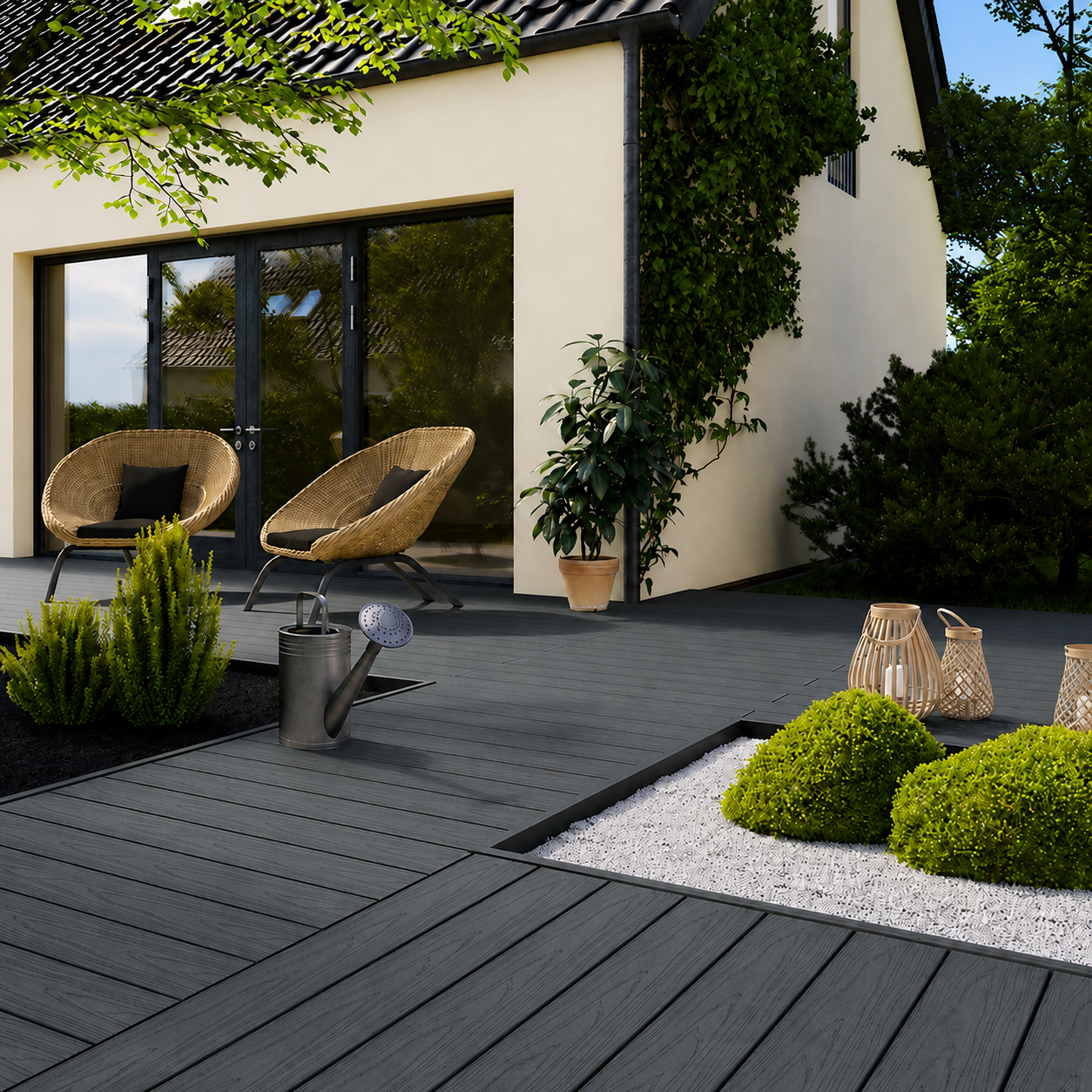 Composite gris foncé