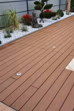 Composite terrasse Noyer texturée