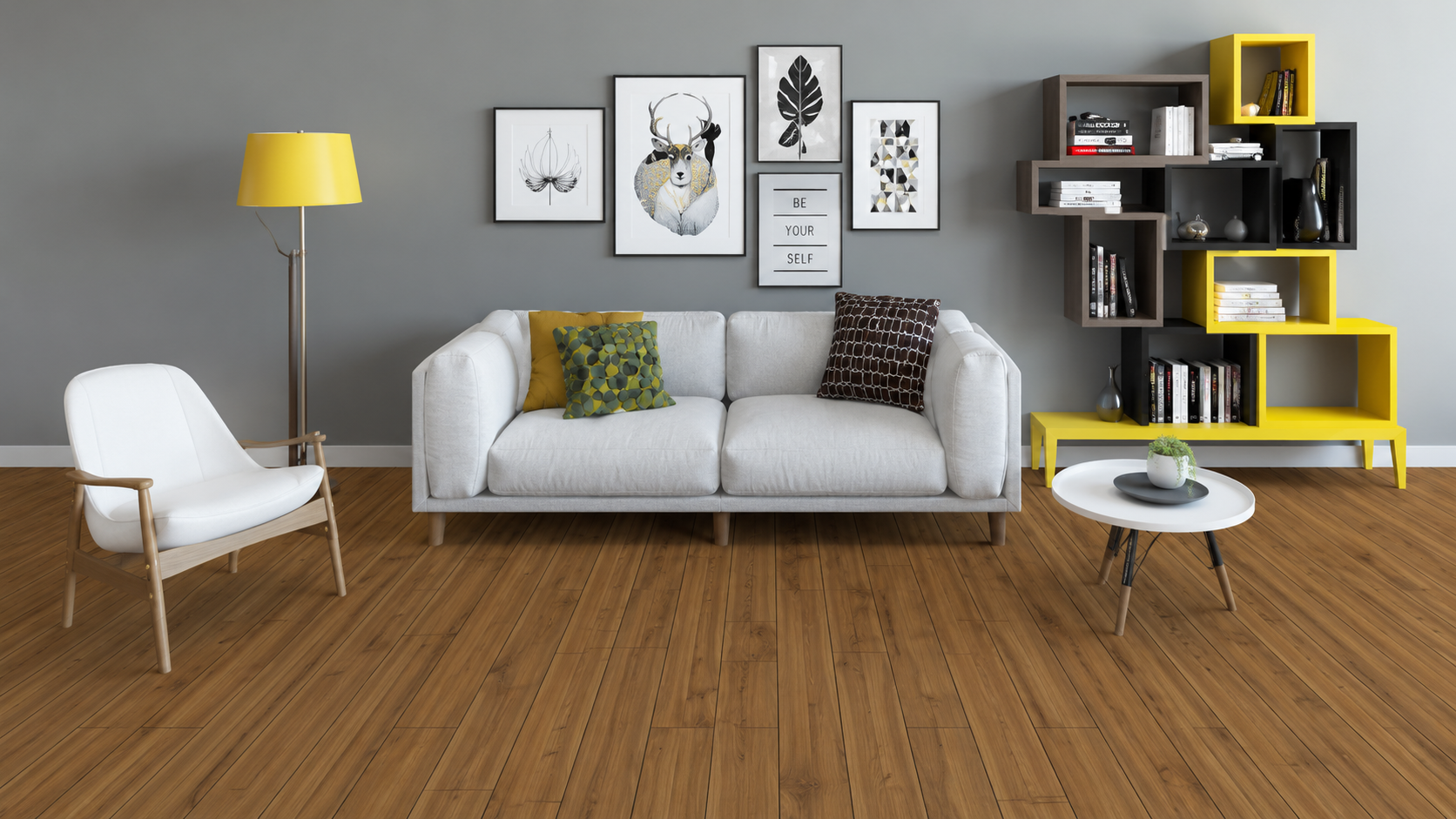 Parquet stratifié noyer