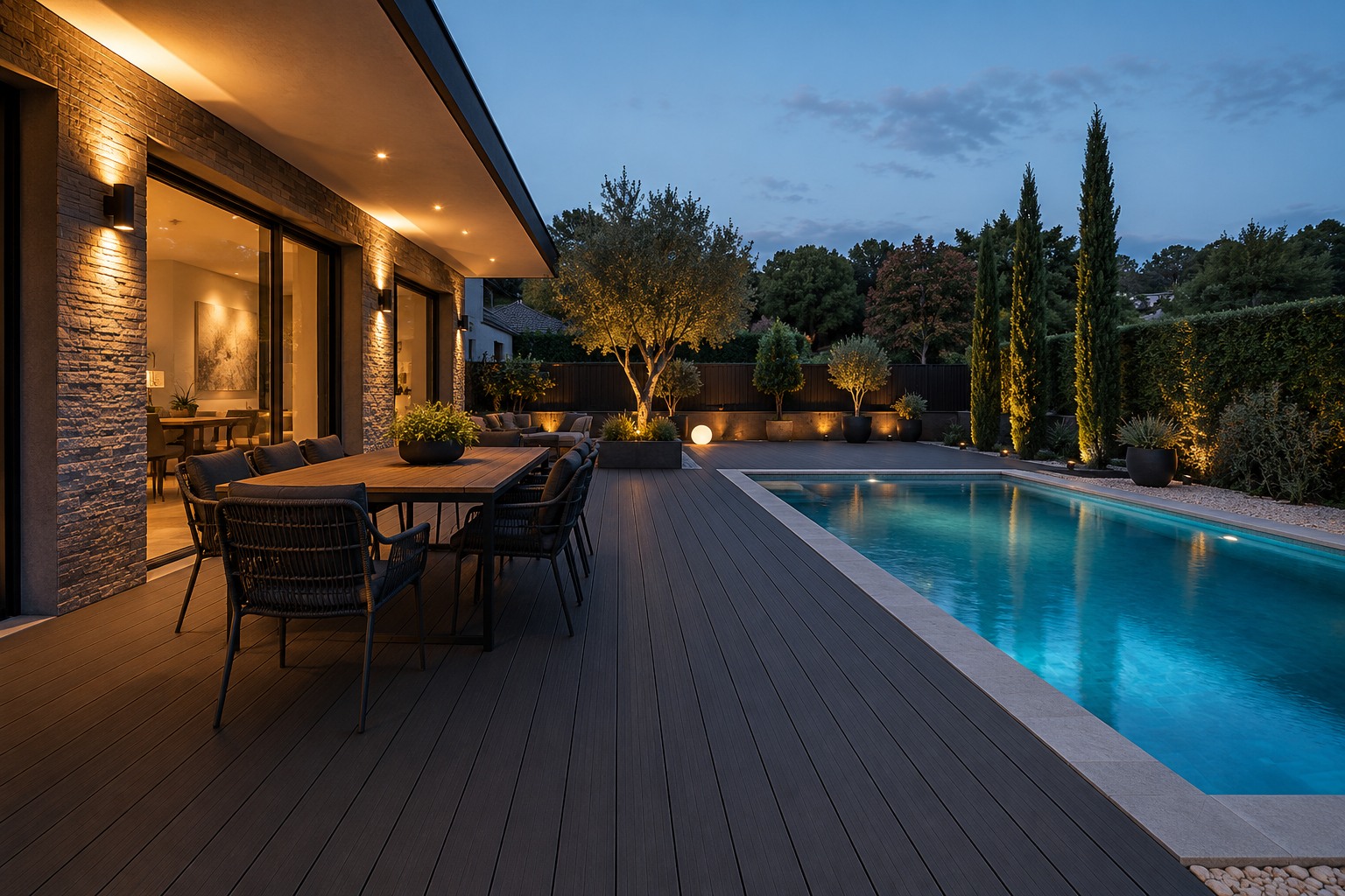 Composite terrasse Black texturée