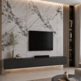 Panneau effet marbre Gris noir 