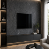 Panneau spc effet marbre noir 847