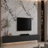 Panneau effet marbre Gris noir 