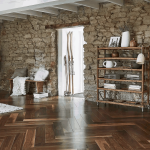 Parquet massif noyer américain chevron – Image 3